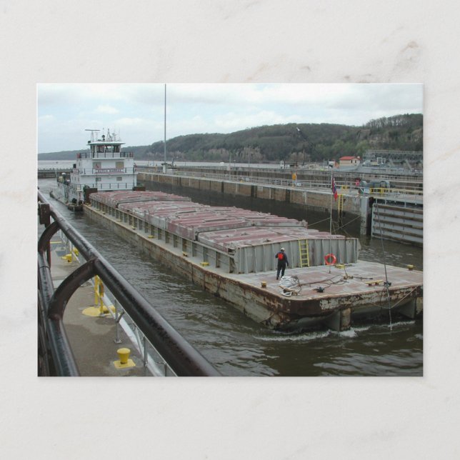 Postal Barcos en el Mississippi (Anverso)