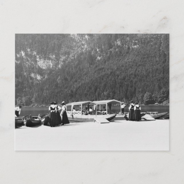 Postal Barcos en Konigssee, c.1910 (Anverso)