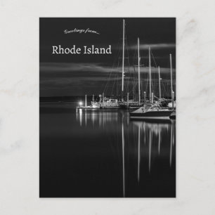 Postal Barcos en la isla Rhode de Kingstown