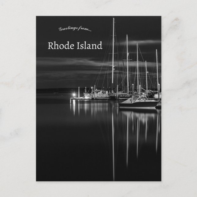 Postal Barcos en la isla Rhode de Kingstown (Anverso)