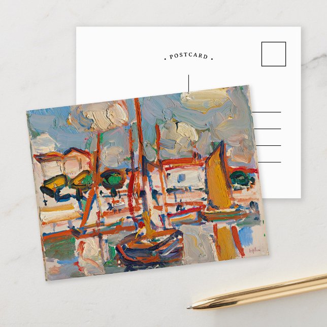Postal Barcos en puerto | Samuel John Peploe (Subido por el creador)