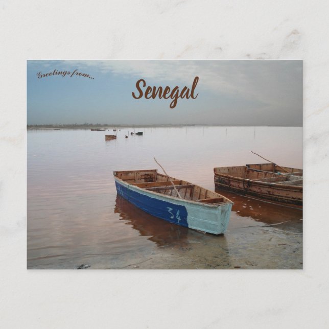 Postal Barcos en Senegal (Anverso)
