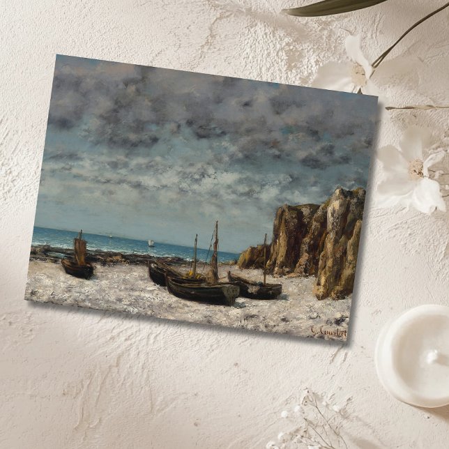 Postal Barcos en una playa, Étretat - Gustave Courbet (Subido por el creador)