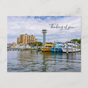 Postal Barcos Estacionados Destin Florida Puerto Pensando