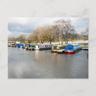 Postal Barcos estrechos invierno Poynton Superior