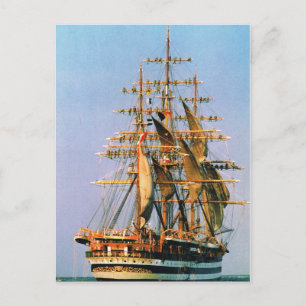 Postal Barcos históricos de época, Amerigo Vespucci, Ital