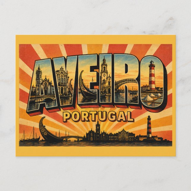 Postal Barcos Moliceiro de Aveiro Portugal (Anverso)