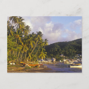 Postal Barcos pesqueros, Soufriere, Santa Lucía, Caribe
