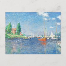 Postal Barcos rojos en Argentina por Monet