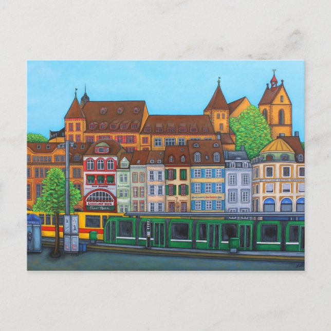 Postal Barfüsserplatz Rendez-vous PostCard De Lisa Lorenz (Anverso)