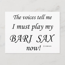 Postal Bari Sax Voices dice que hay que jugar