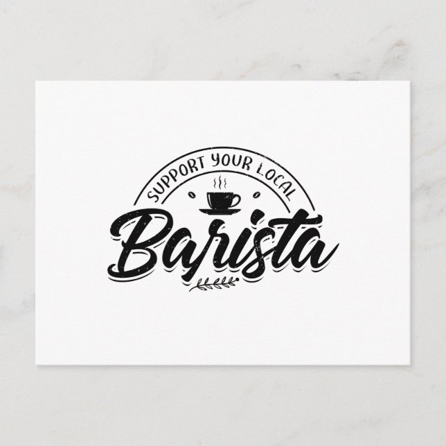 Postal Baristas | Coffee Barista Cafe Screen Holder Gift (Anverso)