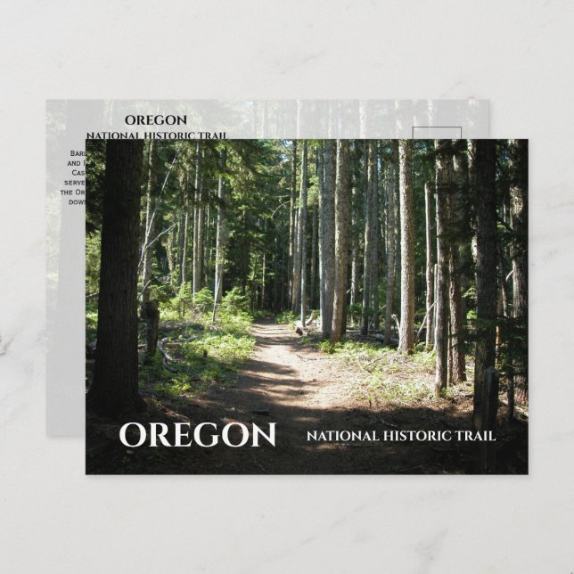 Postal Barlow Road, Camino Histórico Nacional de Oregón P (Anverso / Reverso)