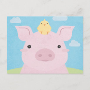 Postal Barn Buddies - Piglet & Chick