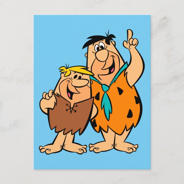 Postal Barney Rubble y Fred Flintstone (Anverso)