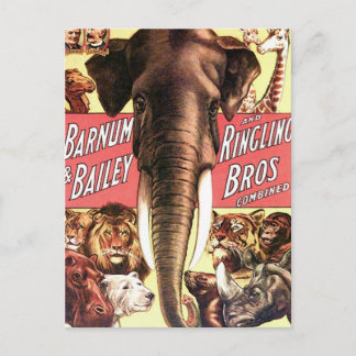 Postal Barnum & Bailey y Ringling Bros combinados - Eleph