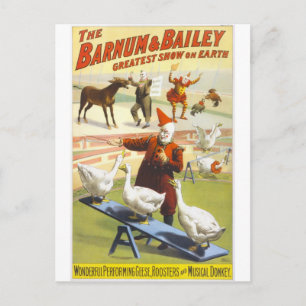 Postal Barnum y Bailey Vintage Circus Poster