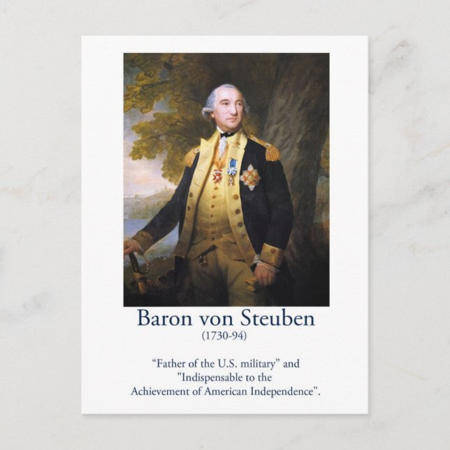 Postal Baron von Steuben - Ejército de Estados Unidos (Anverso)