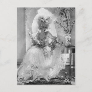 Postal Baronesa con vestido Boda