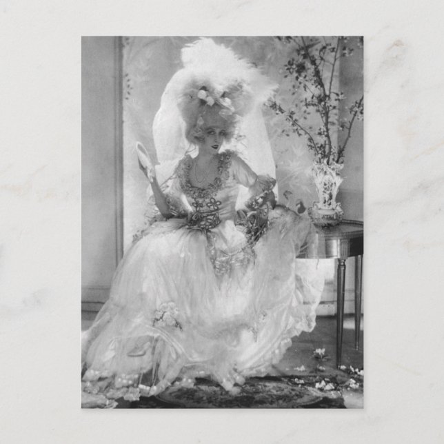 Postal Baronesa con vestido Boda (Anverso)