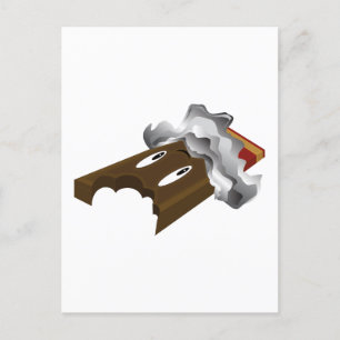 Postal Barra de chocolate - Cometa