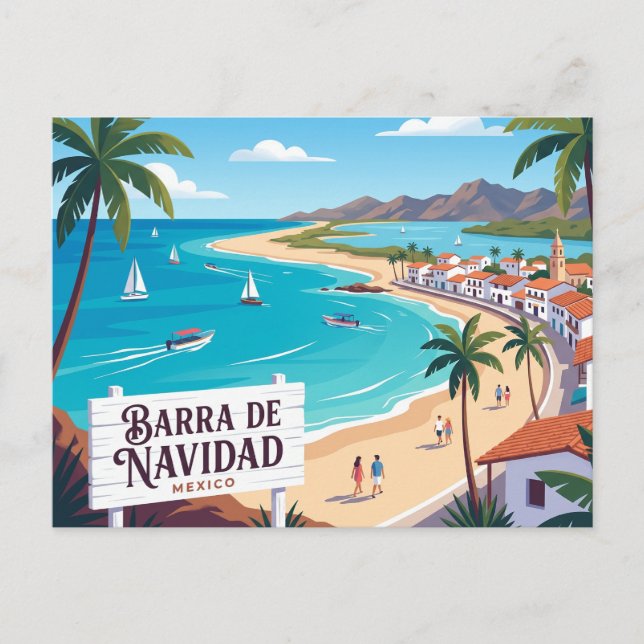 Postal Barra de Navidad México (Anverso)