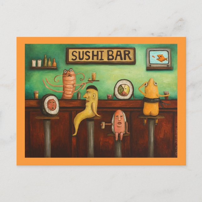 Postal Barra de sushi (Anverso)