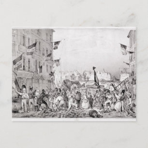 Postal Barricada en la rue Dauphine