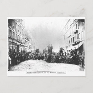 Postal Barricada en la Rue de Flandre