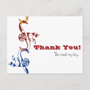 Postal Barril de monos Gracias Postcard