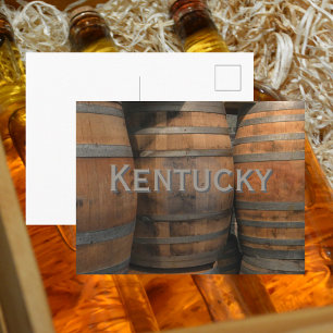 Postal Barriles de madera de Bourbon de Kentucky Fotográf