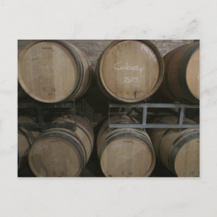 Postal barriles de vino