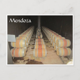 Postal barriles de vino de mendoza