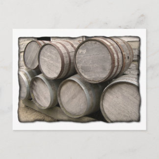 Postal Barriles de Whiskey de madera rústica