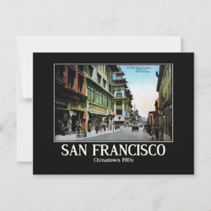 Postal Barrio Chino de San Francisco en los años 1910