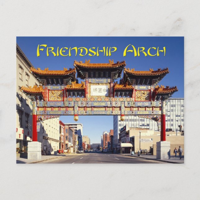 Postal Barrio de amistad de Chinatown en Washington, D.C. (Anverso)