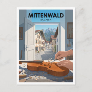 Postal Barrio de fabricación de violines de Mittenwald Al