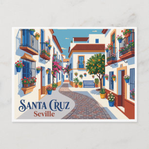 Postal Barrio de Santa Cruz Sevilla España
