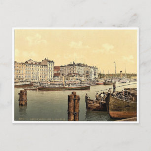 Postal Barrio de vapor, puerto de Stettin, Pommeraina, Al