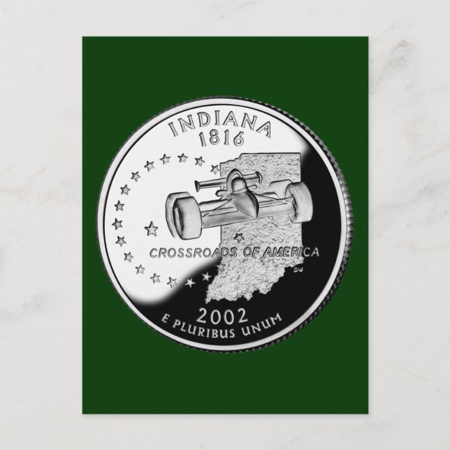 Postal Barrio Estatal de Indiana Faux del otro lado (Anverso)