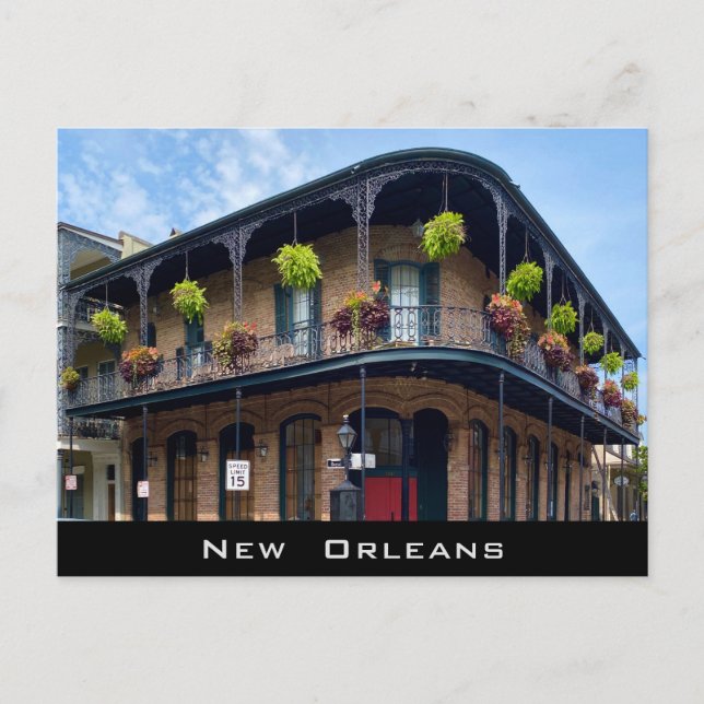 Postal Barrio Francés de Nueva Orleans (Anverso)