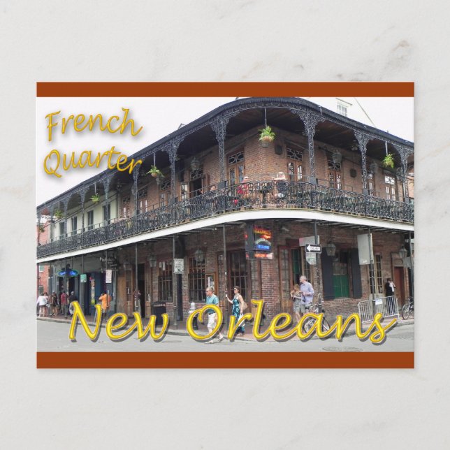 Postal Barrio Francés de Nueva Orleans (Anverso)