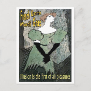 Postal Barrio Francés Mardi Gras