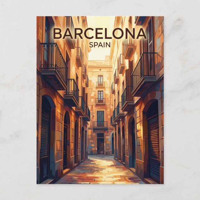Postal Barrio Gótico España (Anverso)