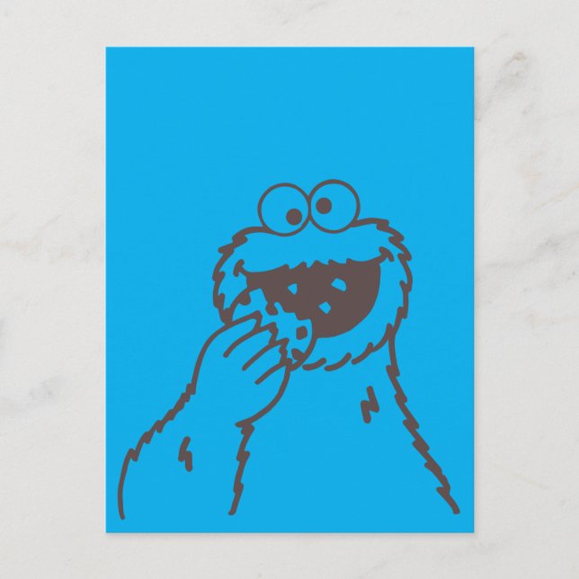 Postal Barrio Sésamo | Cookie Monster Bright (Anverso)