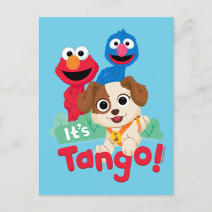 Postal Barrio Sésamo   Es Tango con Elmo y Grover