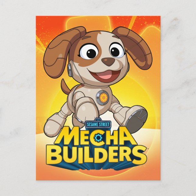 Postal Barrio Sésamo | Mecha Construye Tango En Acción (Anverso)