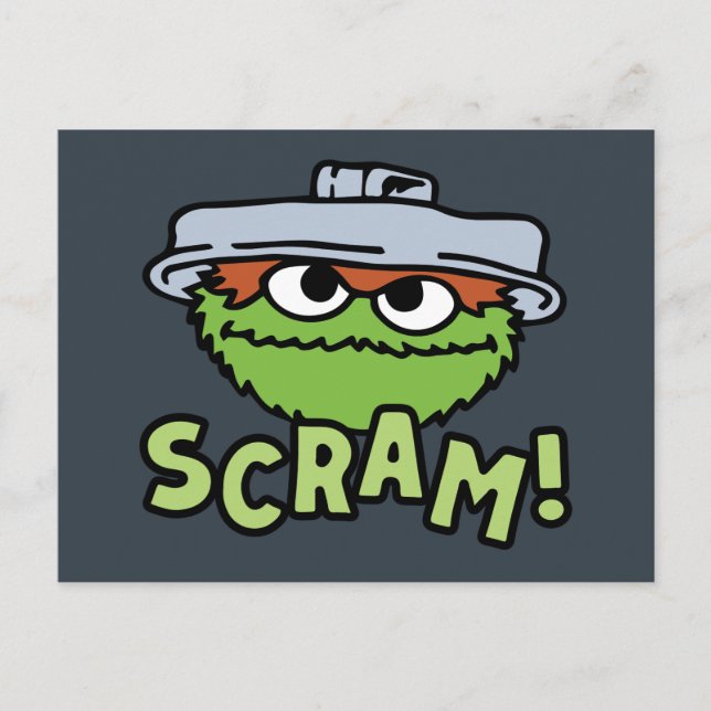 Postal Barrio Sésamo | Oscar el Grouch Scram! (Anverso)