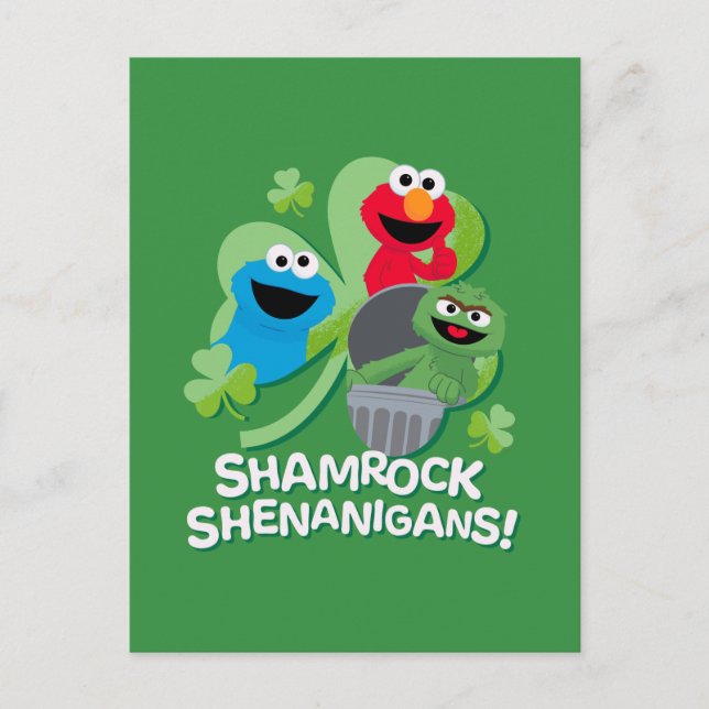 Postal Barrio Sésamo | ¡Shamrock Shenanigans! (Anverso)