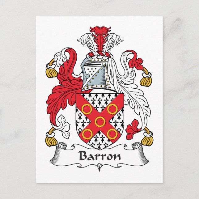 Postal Barron Family Crest (Anverso)